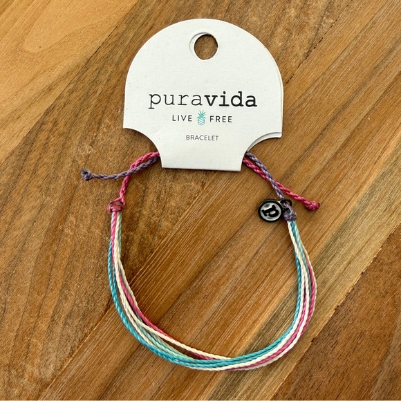 Pura Vida Jewelry - Pura Viba Rose Quartz Bracelet blue pink purple NWT gift